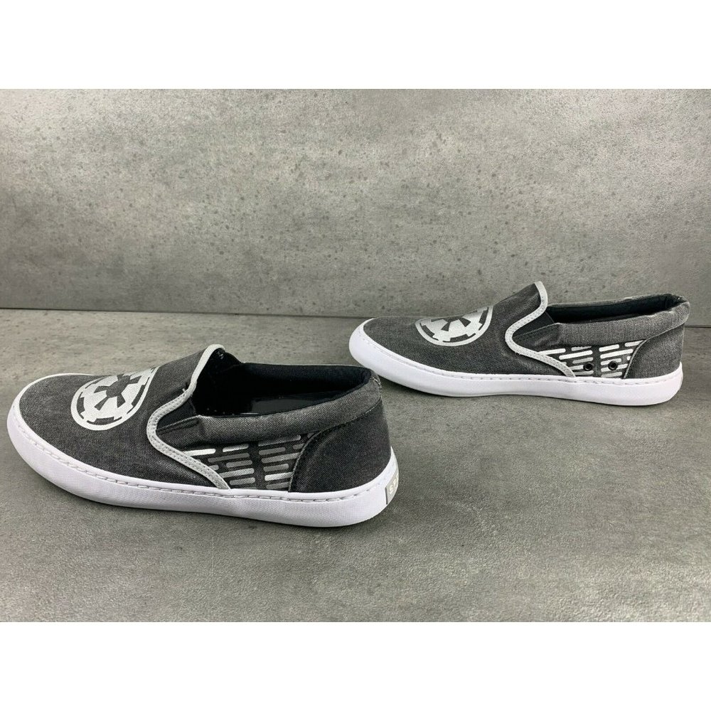Sperry Star Wars Cloud Men's 9.5 Gray Canvas Slip On Sneaker Shoes Excellent